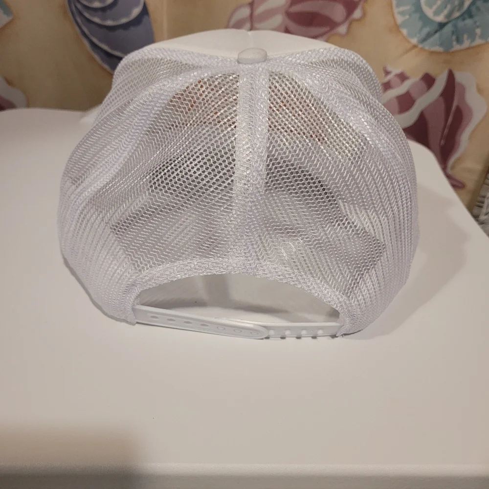 White and Orange Good Ole Rockytop Otto Liv's Thread Co Trucker Hat NWOT - Picture 2 of 5